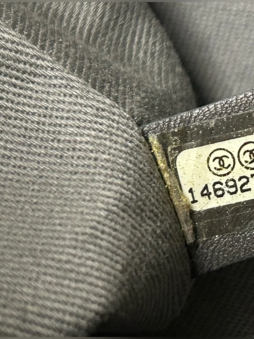 CHANEL Iridescent Calfskin Glint Large Flap Bag Charcoal Dark Grey